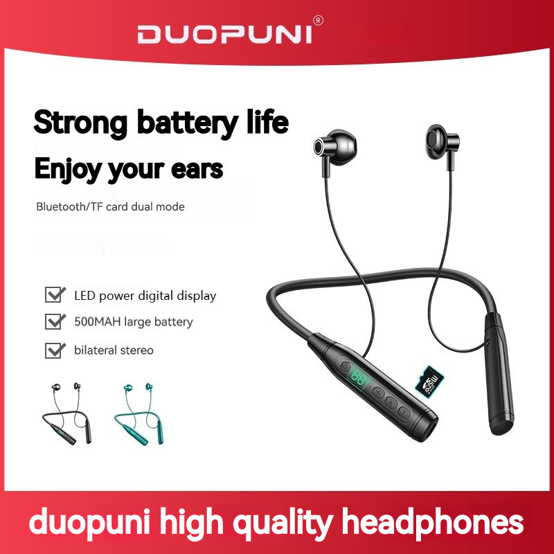 DUOPUNI Bluetooth Earphones Wireless Headphones Magnetic HIFI Sport ...