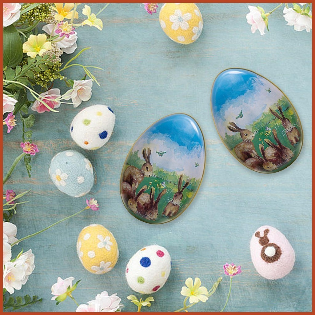 Easter Egg Shaped Box Tins Filler Easter Egg Container Tins Filler