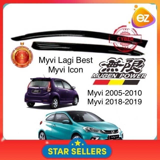 Visor pintu kereta Perodua Myvi MUGEN 2005-2010 / 2011-2017 / 2018-2020 ...