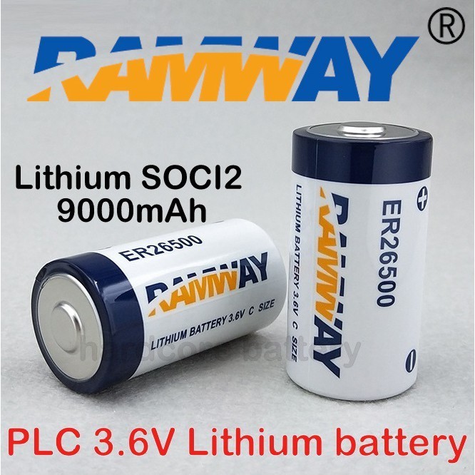 RAMWAY ER26500 C size 3.6V 9000mAh 26500 PLC control system Lithium Li ...