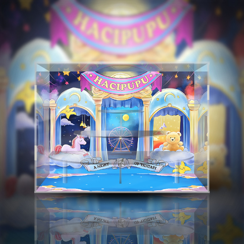 Popmart Display Box Acrylic Display Box Hacipupu Fantasy Night Trendy ...