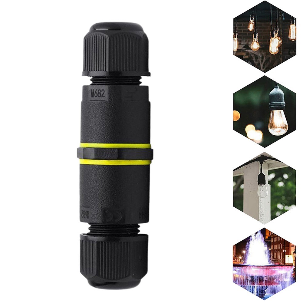 [WELV] IP68 Waterproof Wire Connector Electrical Cable 2/3Pin Outdoor ...