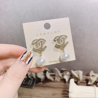 Chanel letter hot sale earrings price