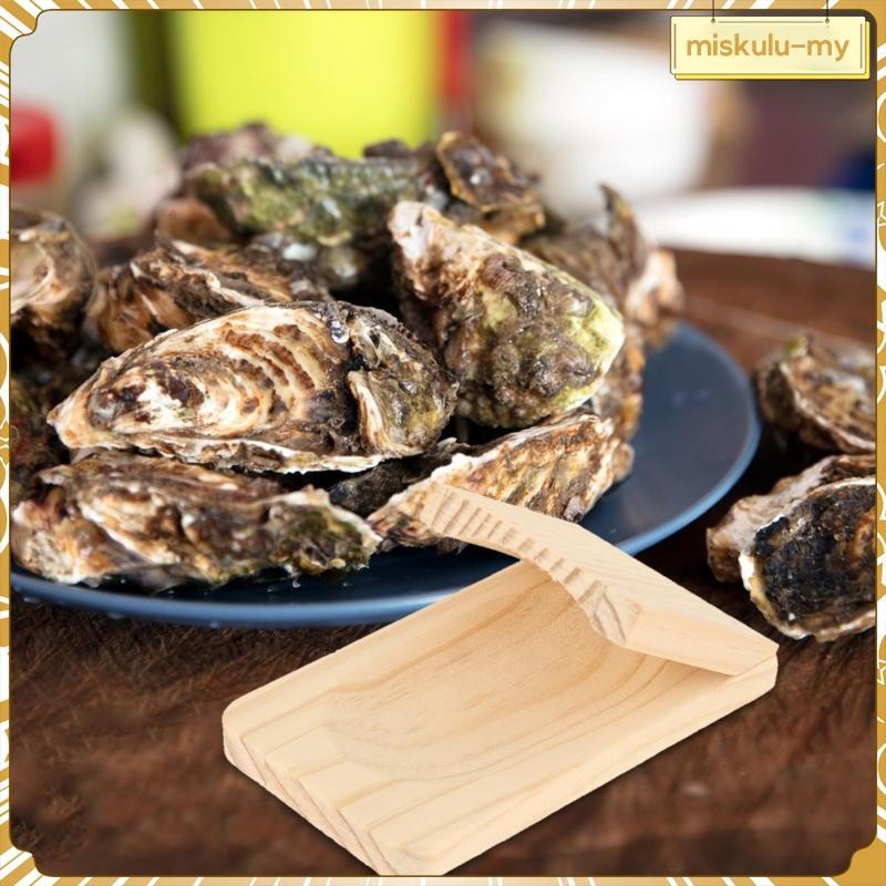 [MiskuluMY] Oysters Holder Wooden Oysters Shucking Clamp Hand Clam