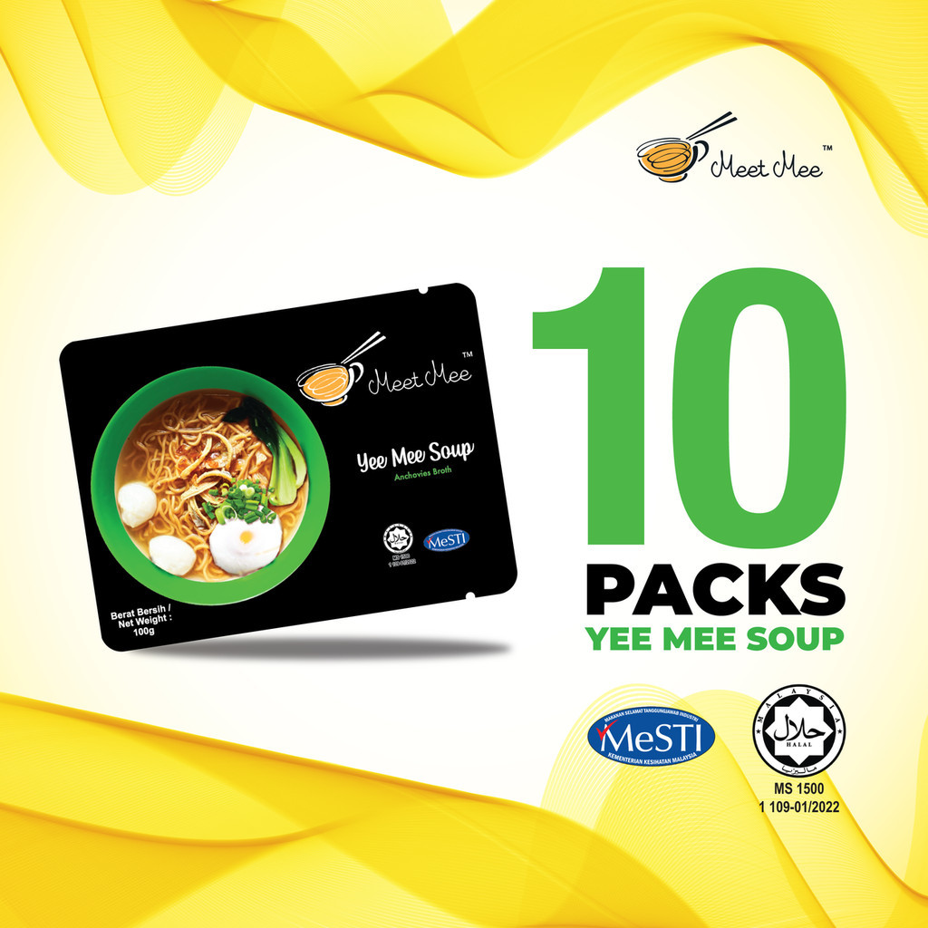 【HALAL Bundle YMS 10 in 1 】Yee Mee Soup (Anchovies Broth) Yee Mee Sup