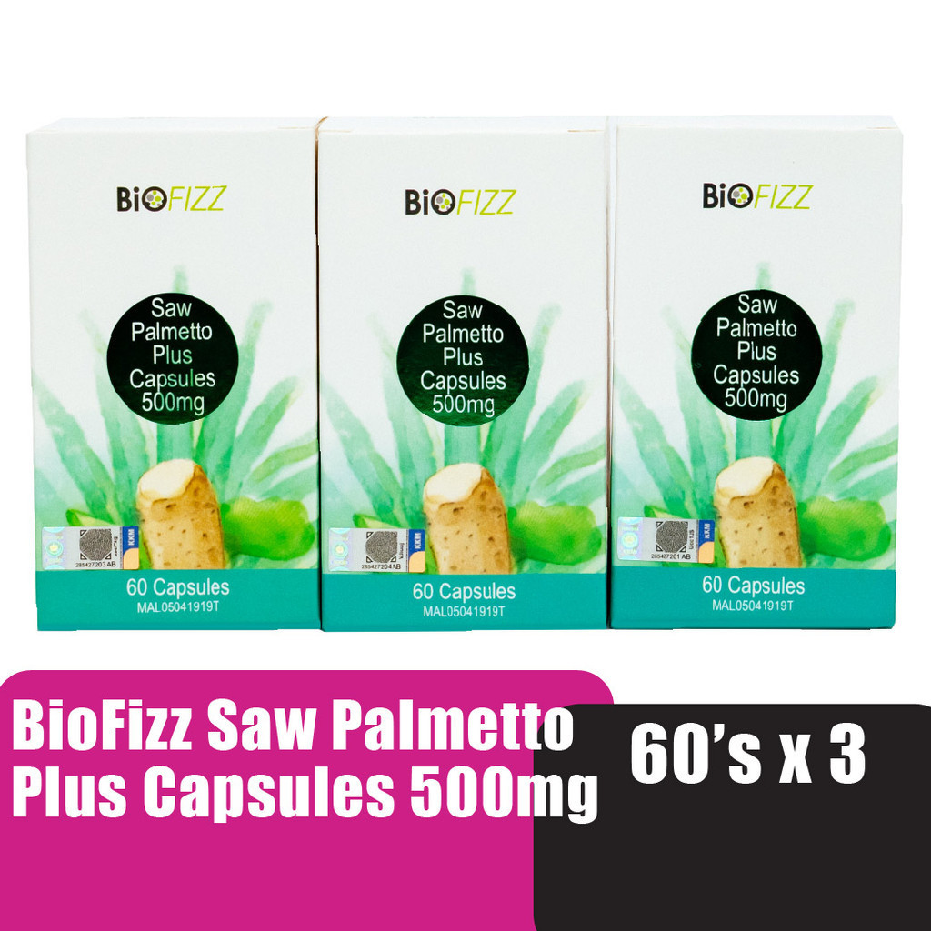 BIOFIZZ Saw Palmetto Plus Capsule 500mg 60'S X 3 Saw Palmetto
