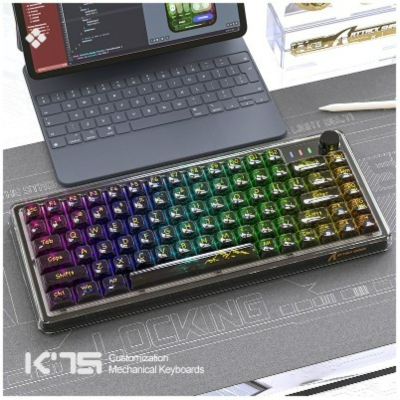 Jxck75rgb Data Cable 2m Waterproof 82-Key Mechanical Keyboard Bluetooth ...