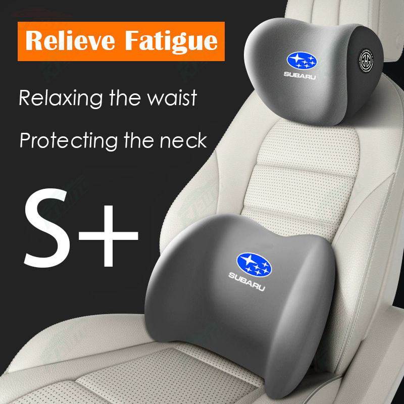【Headrest & Lumbar Pillow】 Subaru Relieve Fatigue Protect Neck