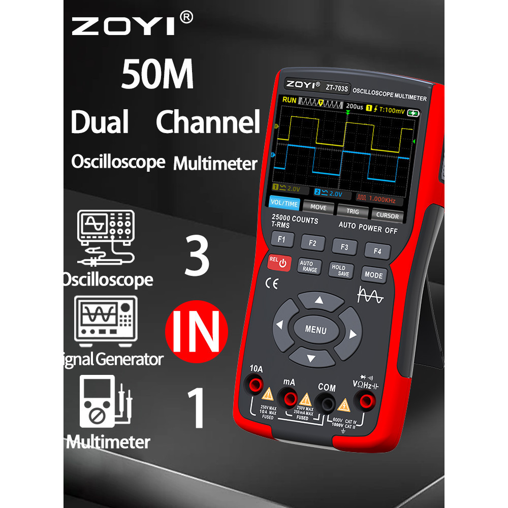 ZOYI ZT703S 3in1 Oscilloscope Multimeter with 3.5 Inch IPS Display