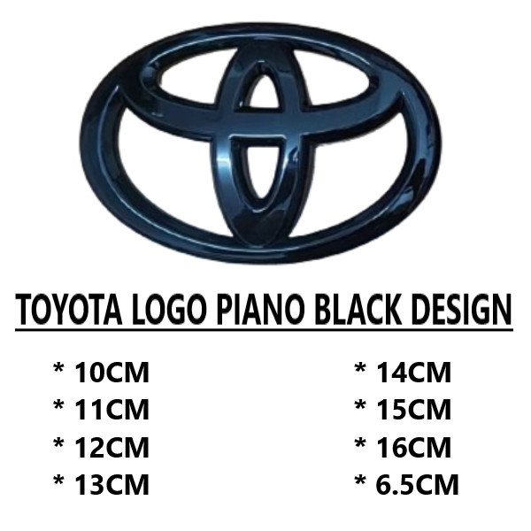 Toyota Genuine Piano Black & Red Logo Emblem Badge – 12cm, Rear For Altis Camry, 75403-06060
