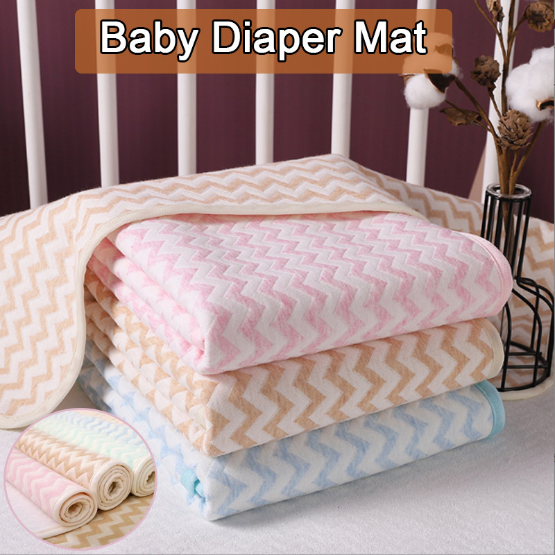 Muslin Cotton Waterproof Urine Mat Baby Portable and Reusable Diaper