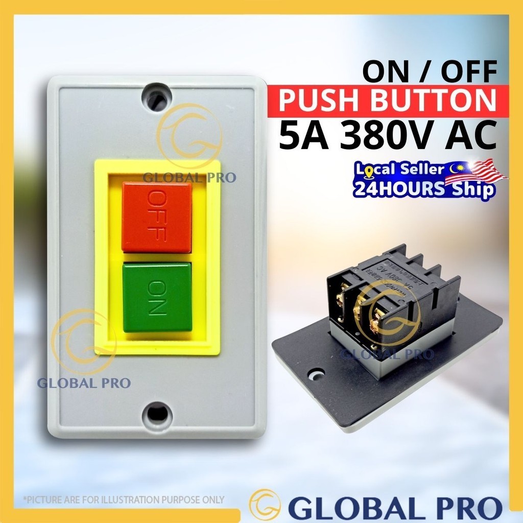 QK2-5 Conceal Push Button On - Off Button Switch 5A 380V AC Terminals ...