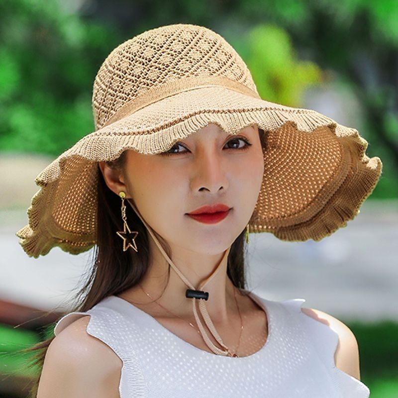 Foldable hats for young people, women's sun protection Korea young ...