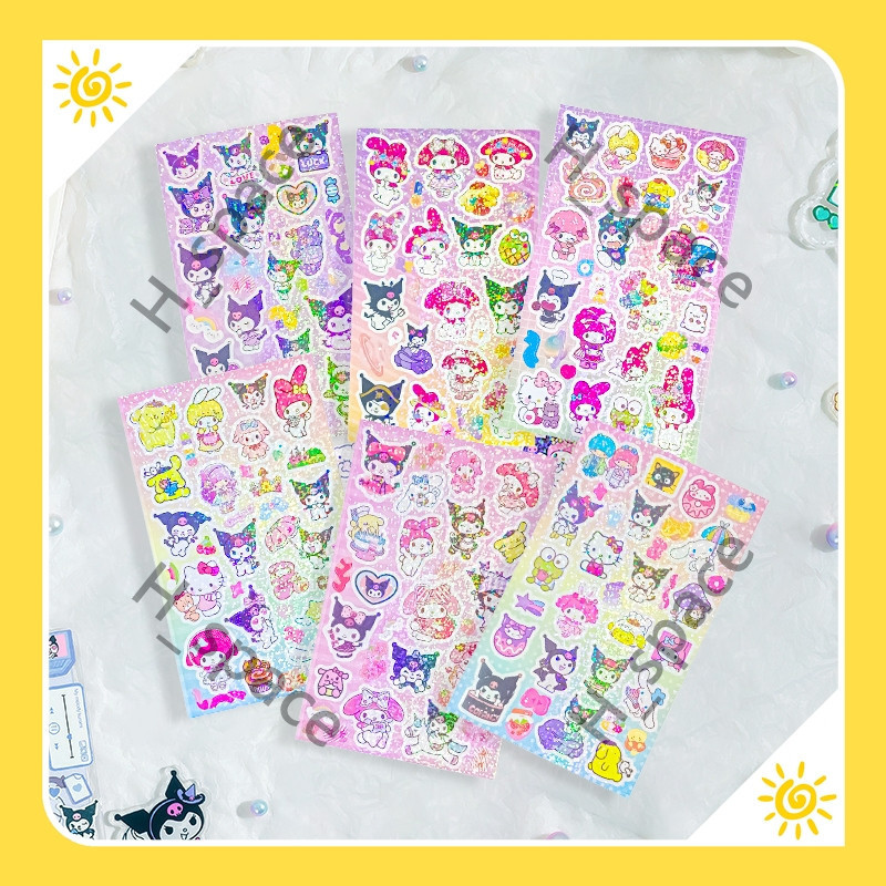 Kuromi Stickers Sanrio Family Cinnamoroll Transparent Waterproof Large ...