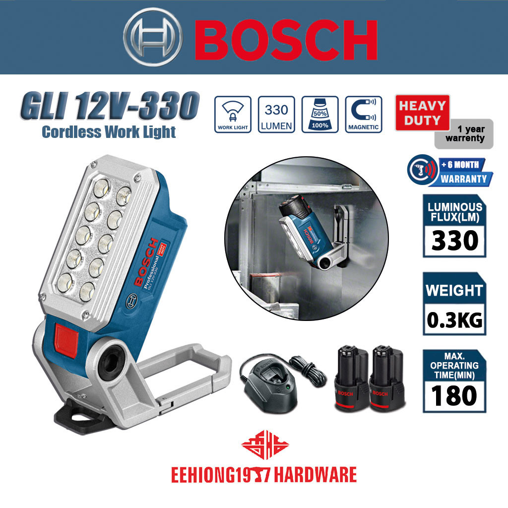 BOSCH GLI 12V 330 Professional LED Cordless Light SOLO GBA 12V 2.0