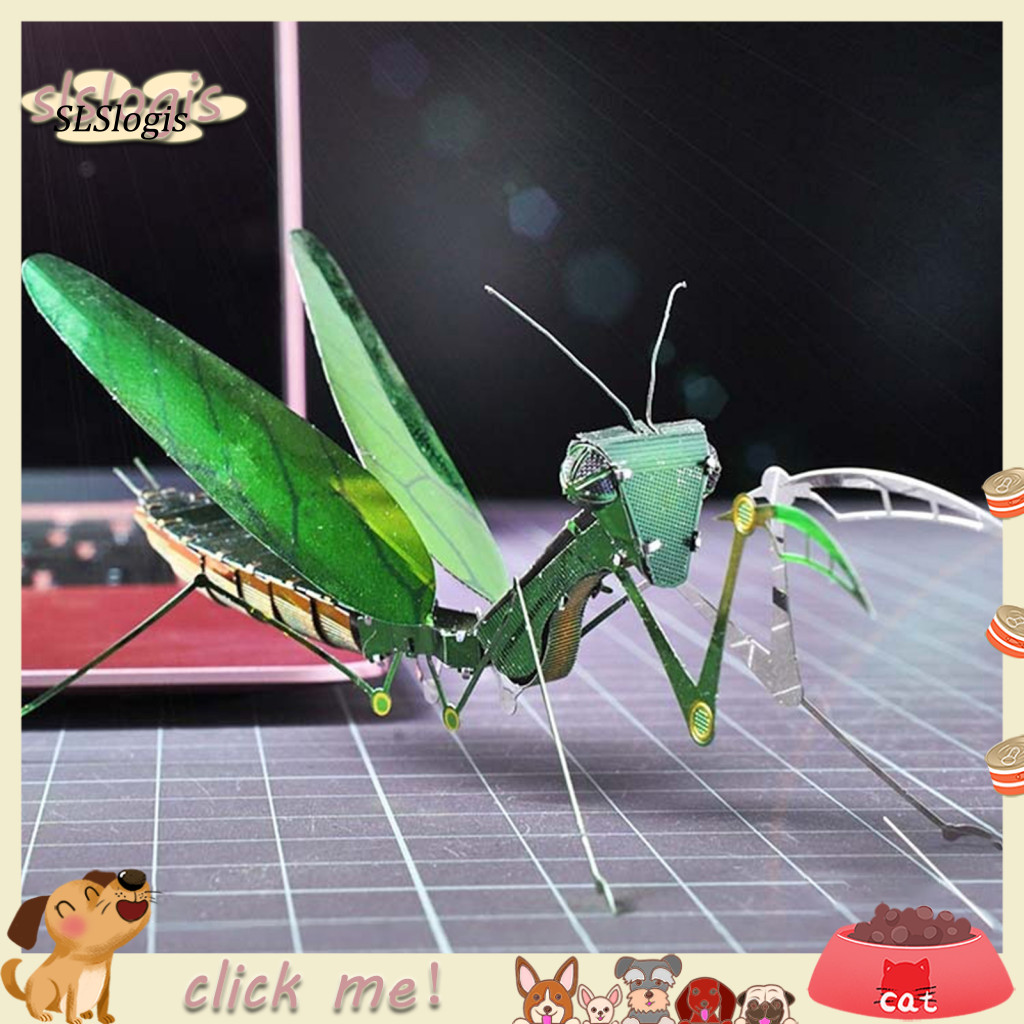 SGW_ Diy Assembly Model Praying Mantis Model Realistic Metal Praying ...