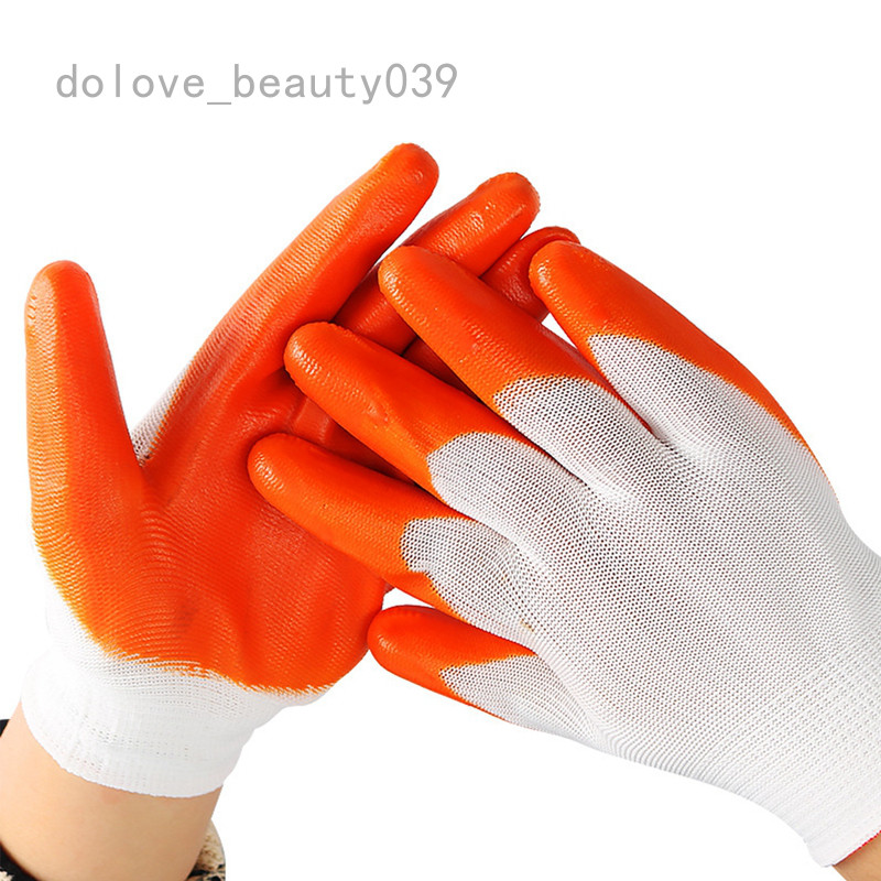 Db Labor Protection Fully Dipped Nylon Pvc Rubber Gloves Anti-slip Wear 