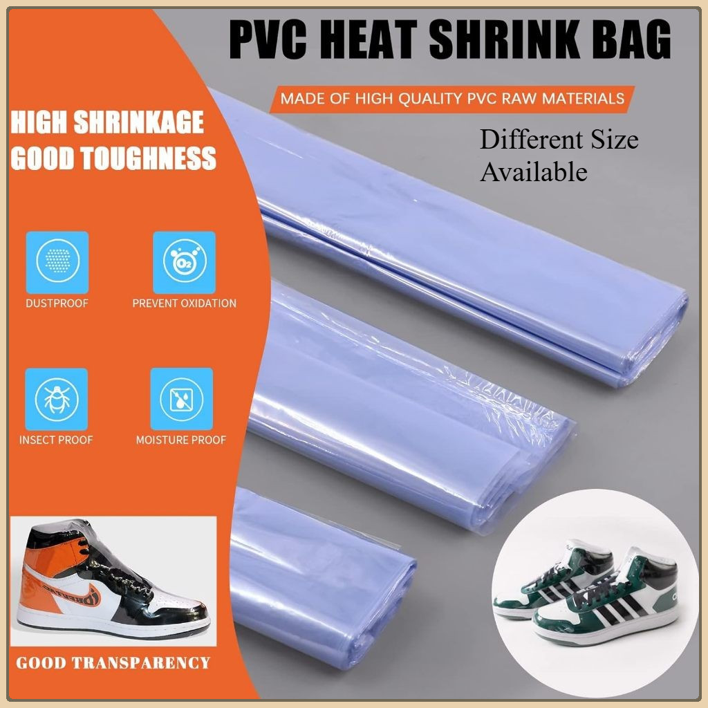 PVC Heat Shrink Bag Transparent Blue Plastic Wrap Beg Balut Hadiah ...