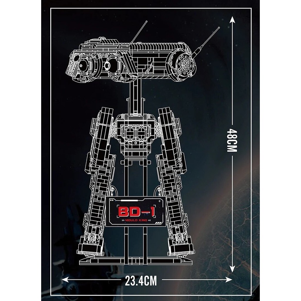 Mould King 21052 Star Wars DB-1 Exploration Droid Building Set | 2,052 ...