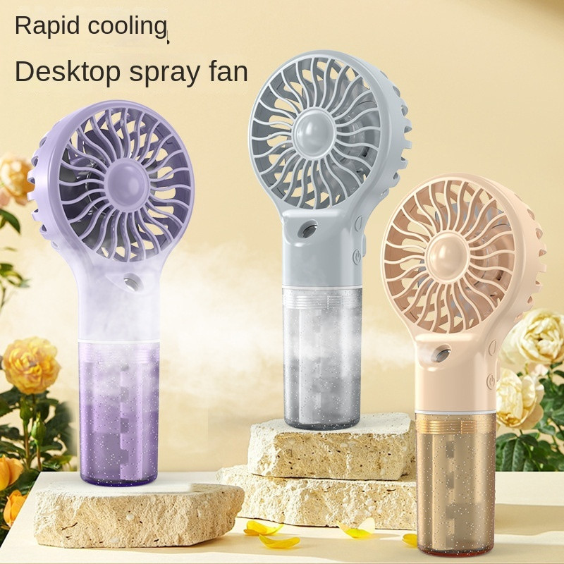2024 Water-Cooled Spray Mini Fan New Summer Portable Handheld Small ...