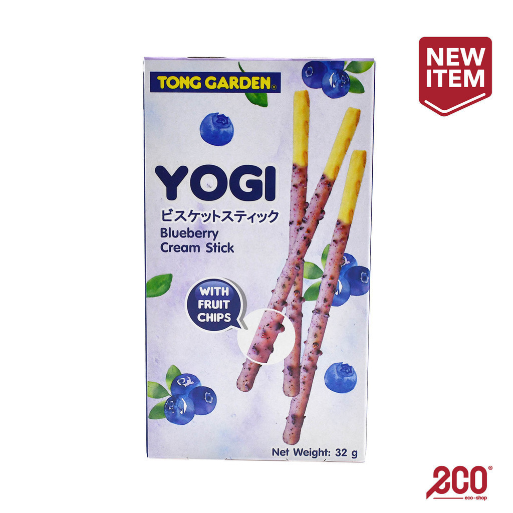 Tong Garden Yogi Blueberry Cream with Fruit Chips Stick 32g Shopee