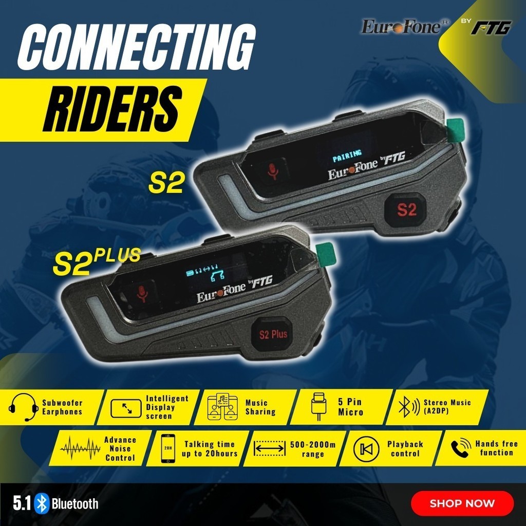 EUROFONE WIRELESS MOTOR HELMET BLUETOOTH HEADSET INTERCOM ( HELMET ...