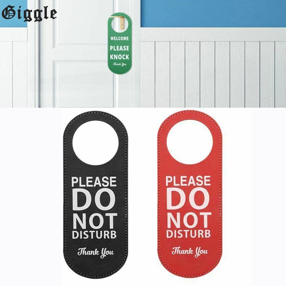 Sleeping Do Not Disturb Door Hanger Sign - Double Sided Acrylic Plaque 9x5.35 Inches