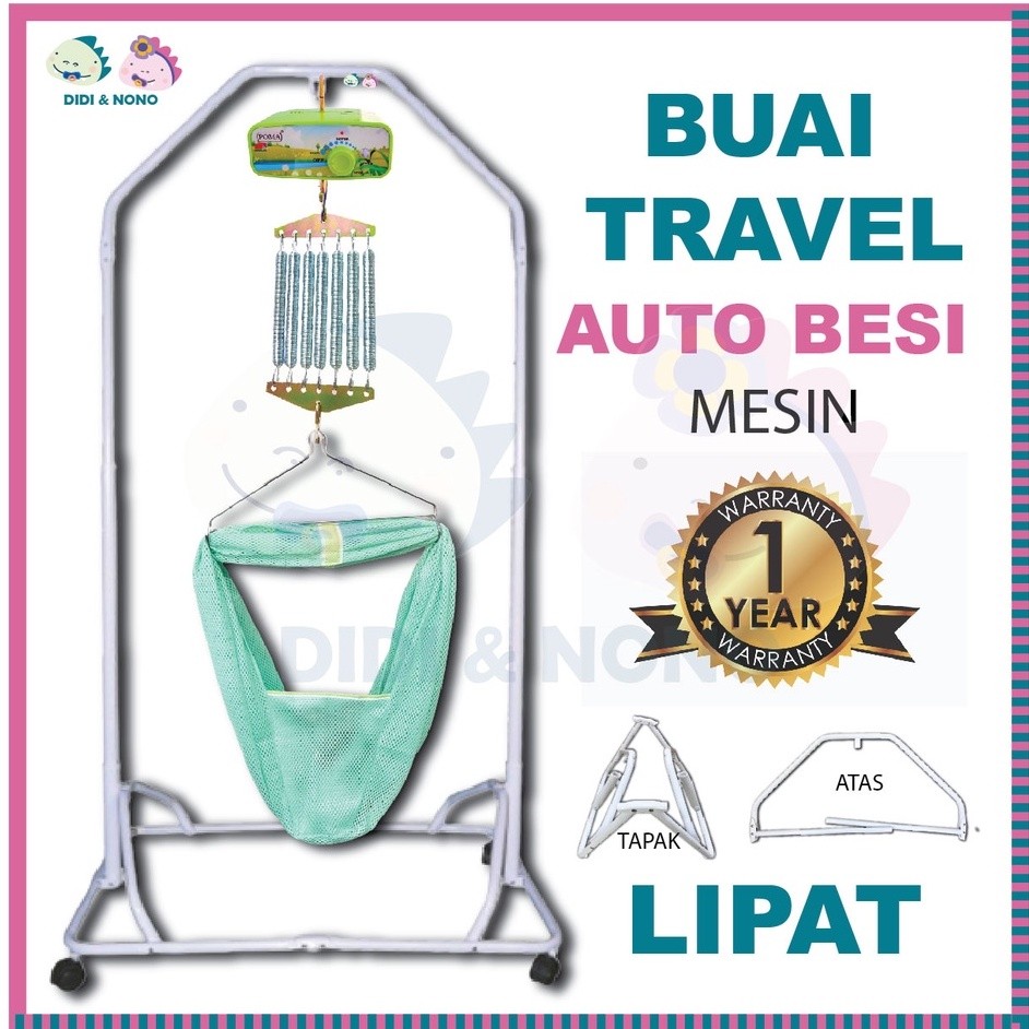 QQ Spring Cot Rangka Buaian Travel Boleh Lipat Baby Cradle Electronic ...