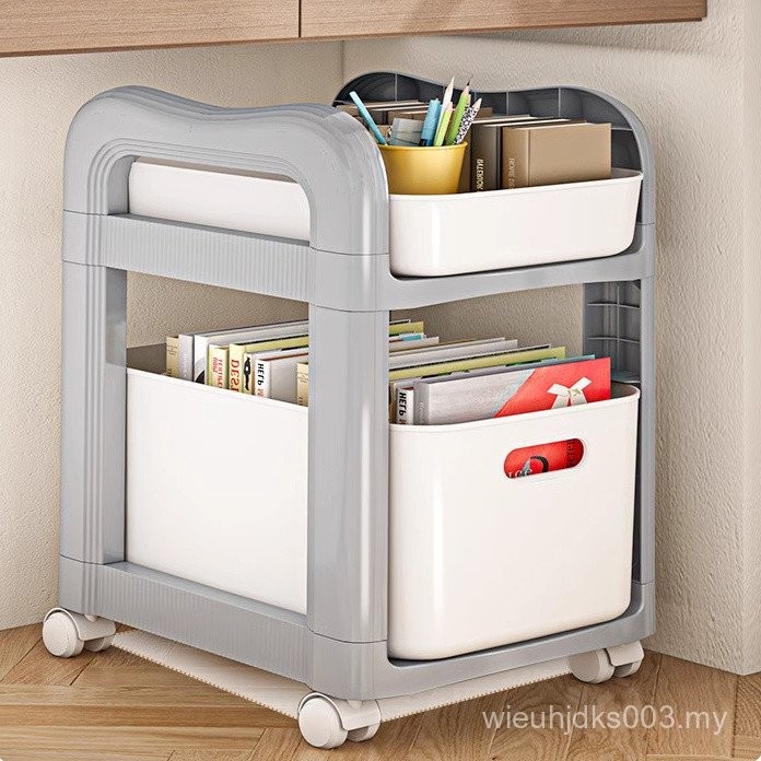 Movable Trolley Schoolbag Shelf Storage Book Handy Tool Under Desk ...