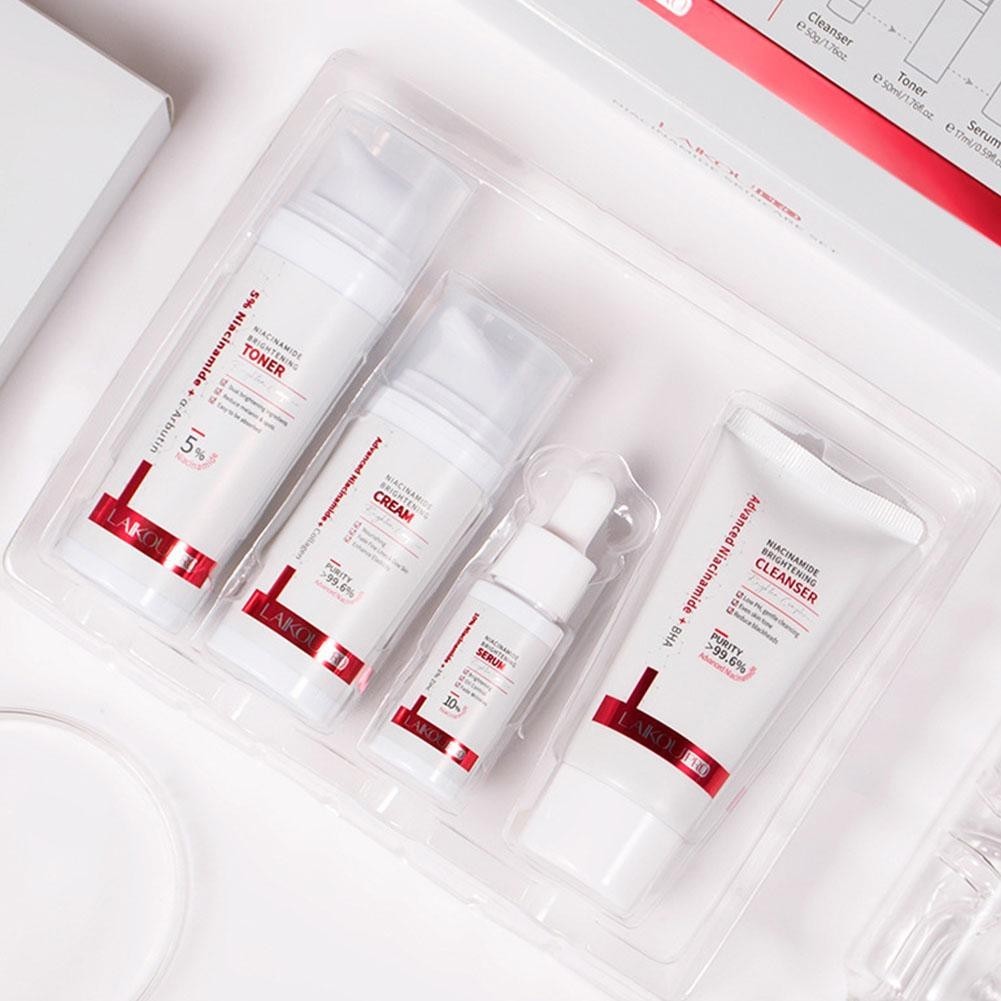 Niacinamide Skincare Set Whitening Anti Aging 4pcs With Gift Box ...