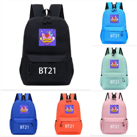 KPOP BT21 Cartoon Backpack School Bag Bookbag Student Travel Shoulder ...