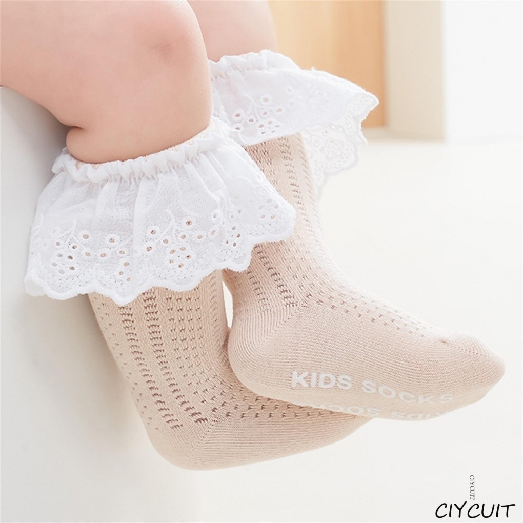 CIYCUITBaby Girls Dress Socks Cute Ruffle Princess Socks Breathable