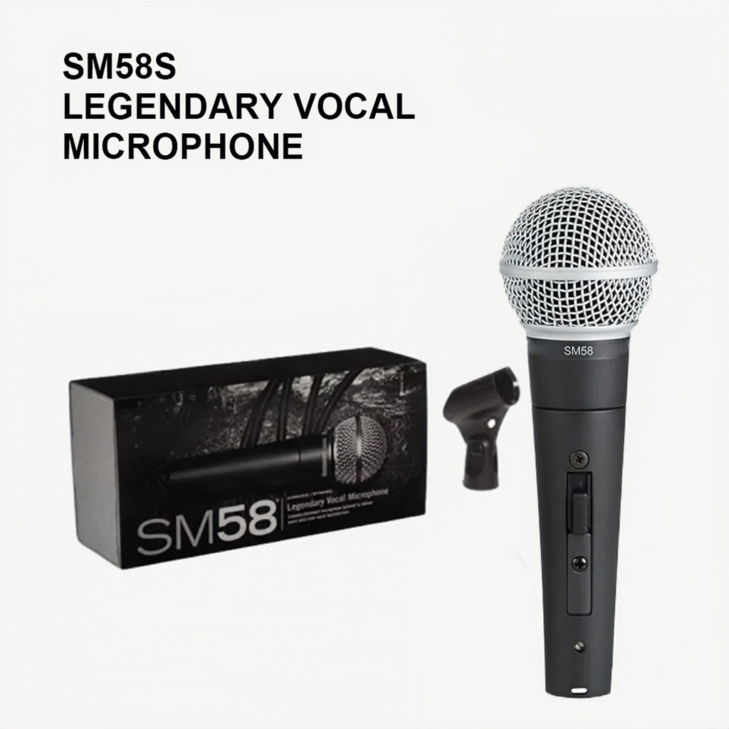 Stage Wired Microphone Dynamic Cardioid Professional Vocal Karaoke  w/ Switch & Mic Cable Rugged Metal
