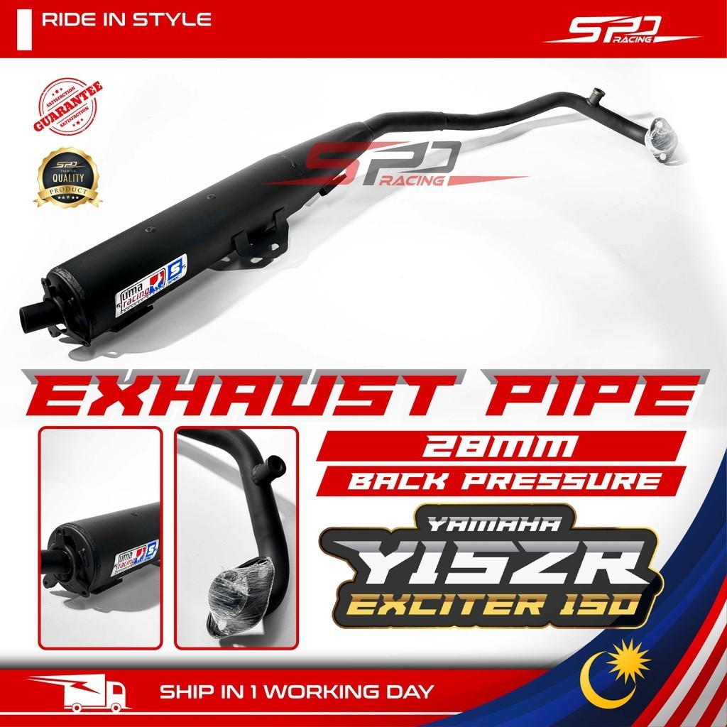 Y15 Exhaust Pipe 28mm Back Pressure Uma Racing For Yamaha Y15zr Exciter