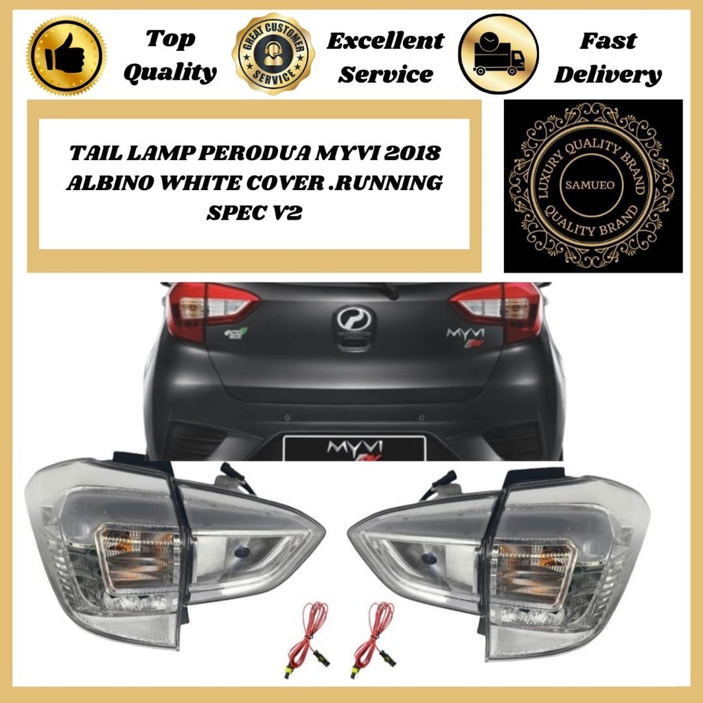 PERODUA MYVI 2018-2022 GT LIGHT BAR TAIL LAMP VISION ALBINO WHITE ...