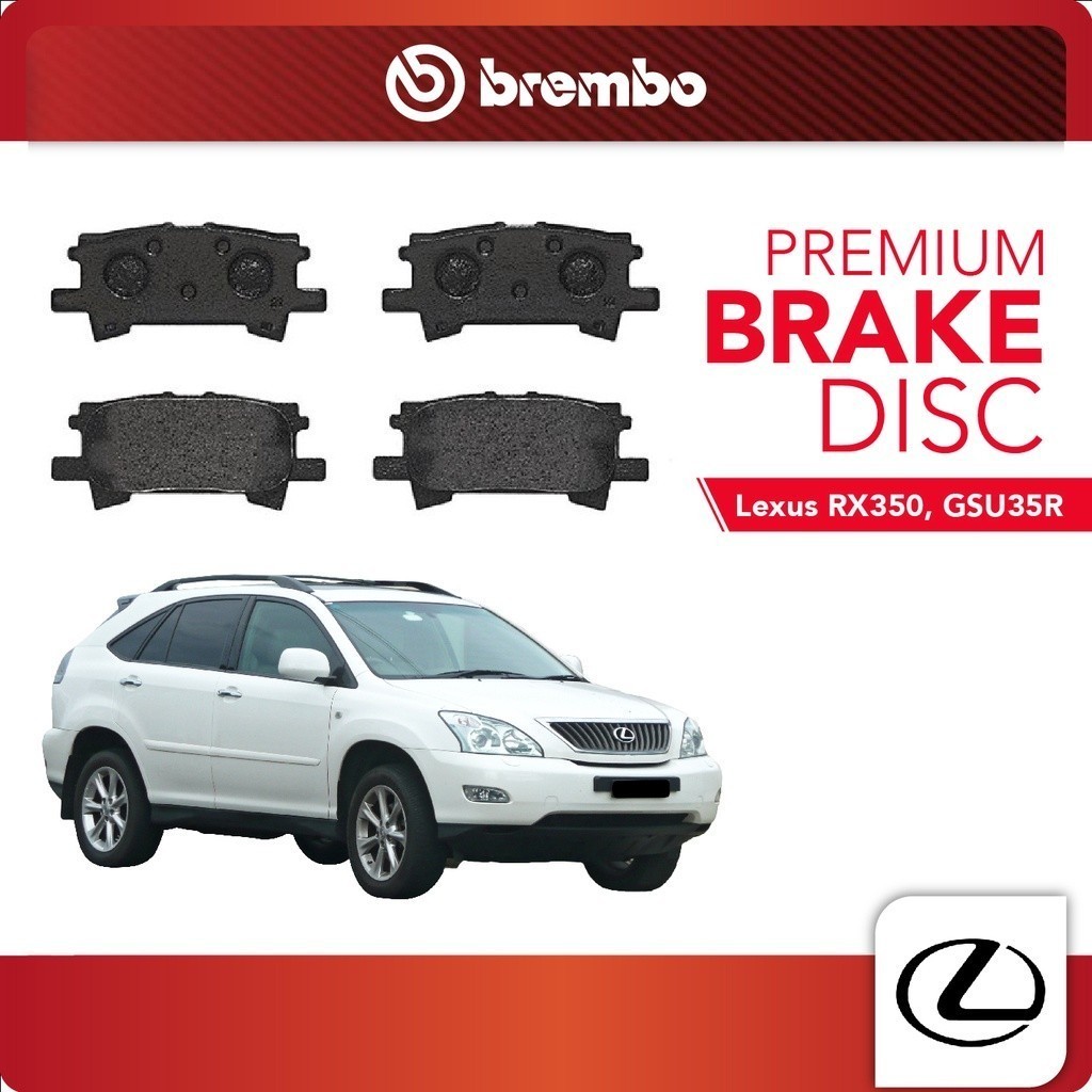 BREMBO Rear Brake Pads (1 set) For Lexus RX350 GSU35R | Shopee Malaysia