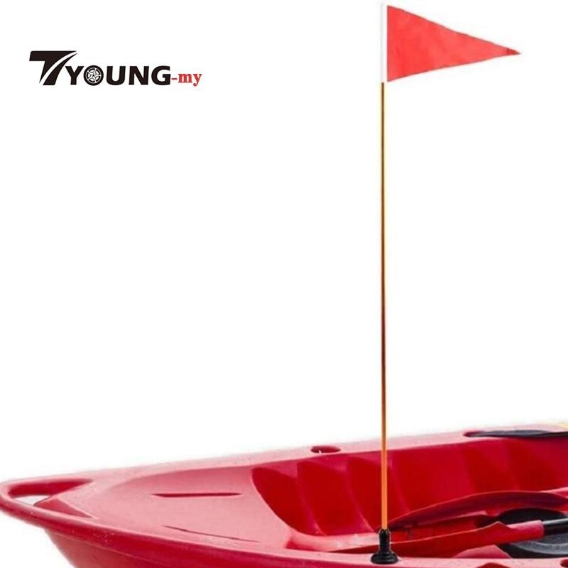 [ Kayak Aluminum Alloy Flagpole Warning Flag for Dinghy Boat Kayak ...