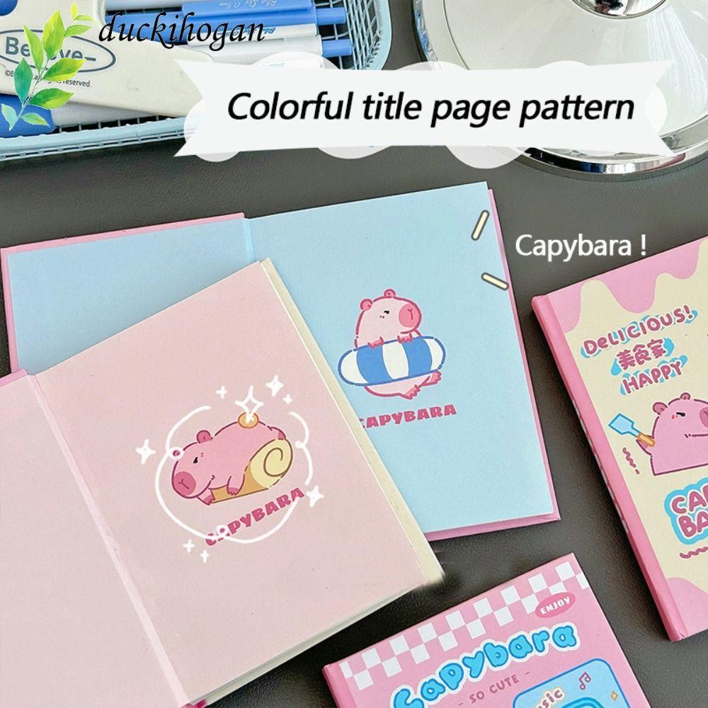 DUCKIHOGAN Notebook, Cute Capybara Print Notepad, Convenient Mini ...