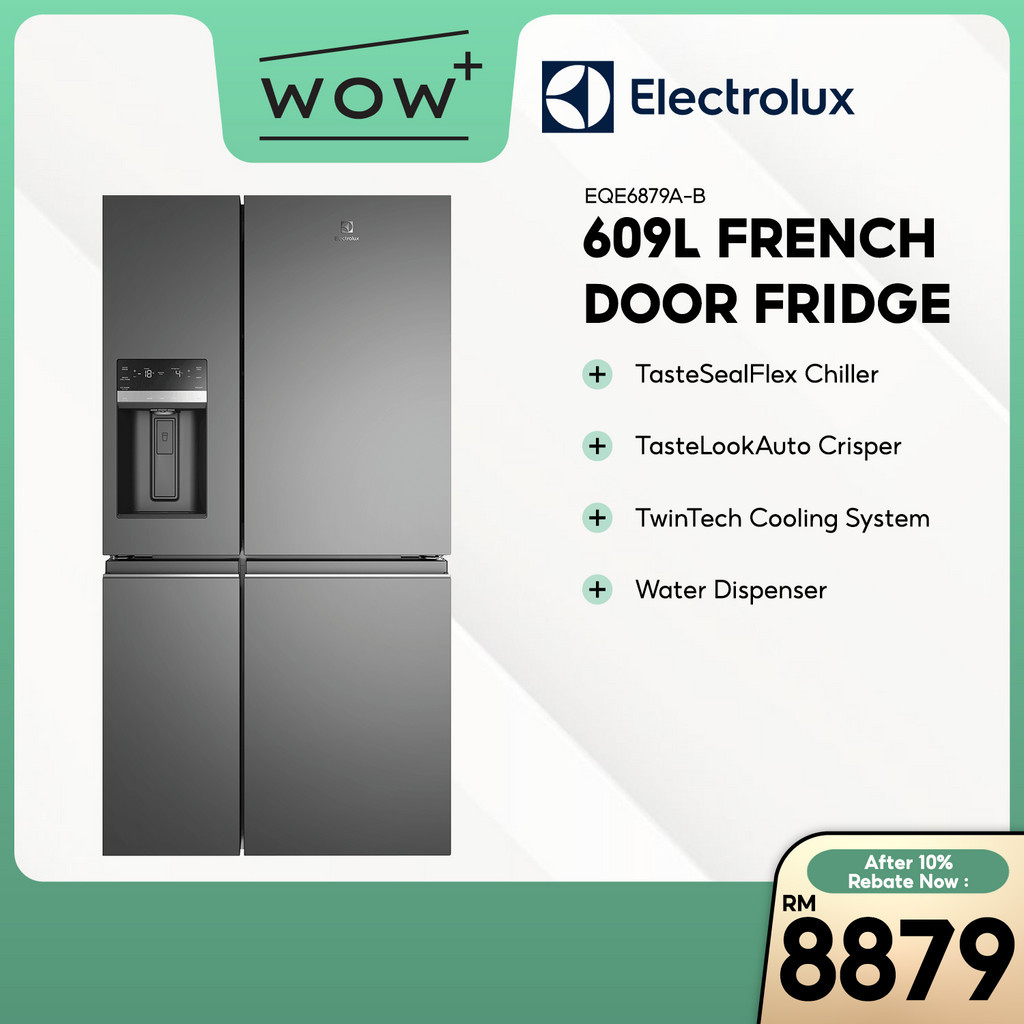 Electrolux EQE6879A-B French Door Refrigerator - 609L, Featuring ...