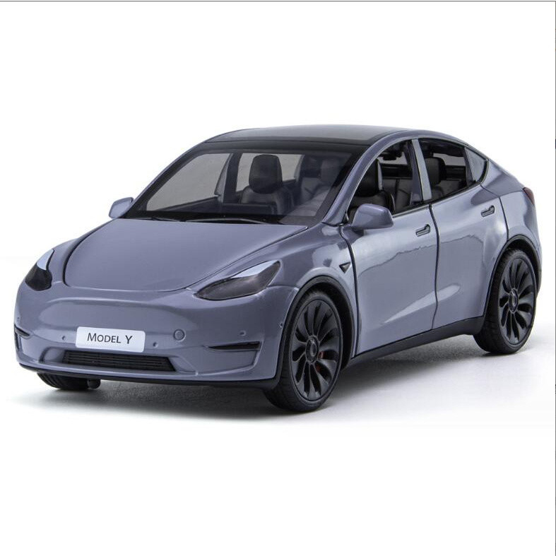 1:24 Scale Tesla MODEL Y Alloy Car Model Sound and Light Pull Back ...