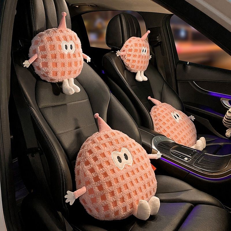 Car Headrest Car Lumbar Support Driving Neck Pillow Pair Car Interior