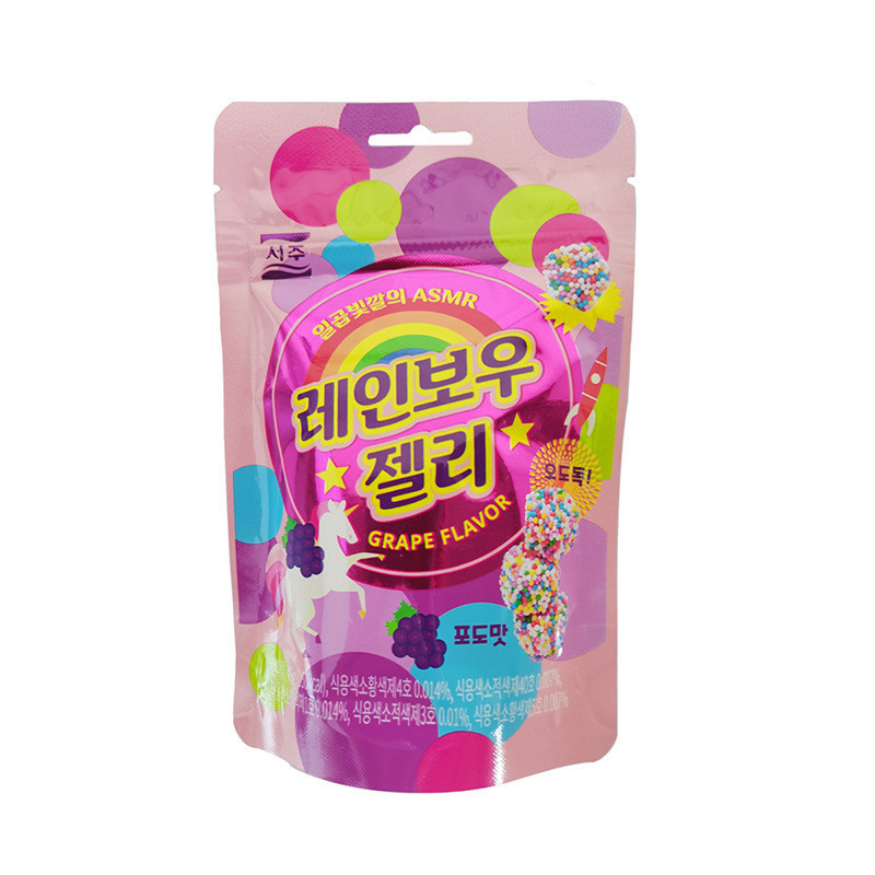 ZEJUN Korea imported grape flavor rainbow fudge fruit fudge cute juice ...