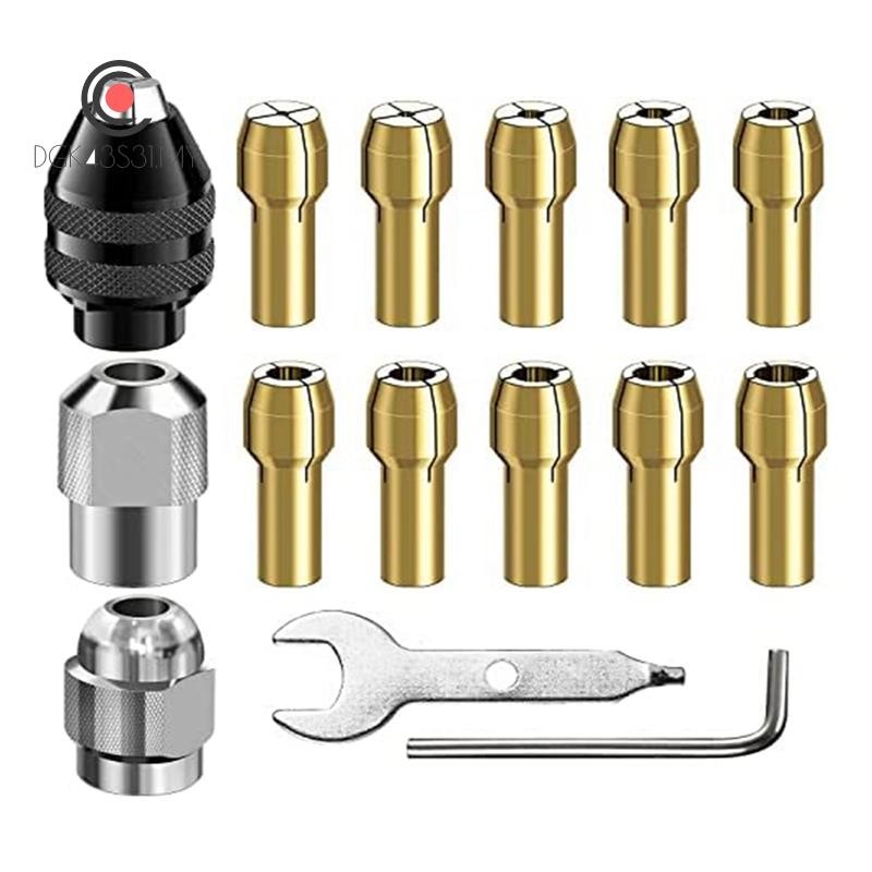 Drill Chuck Collet Set For Dremel, 15Pcs Chuck Collet Kit, 0.8-3.2Mm - View #2