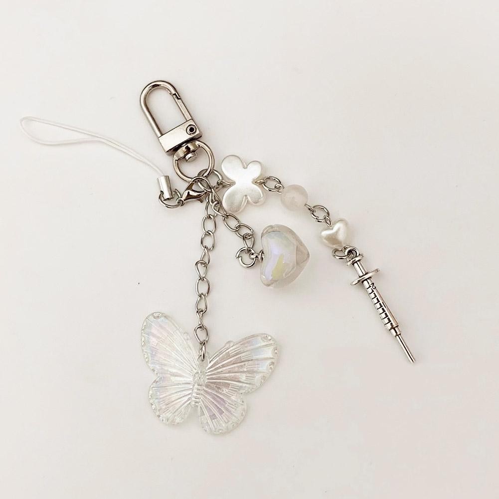 Butterfly Keychain Pendant Mobile Phone Chain Notebook Handbook Card ...
