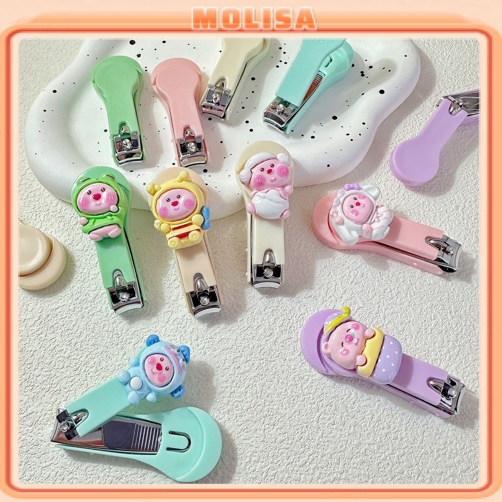 Cute Loopy Nail Clippers Creative Cartoon Little Beaver Portable Travel 