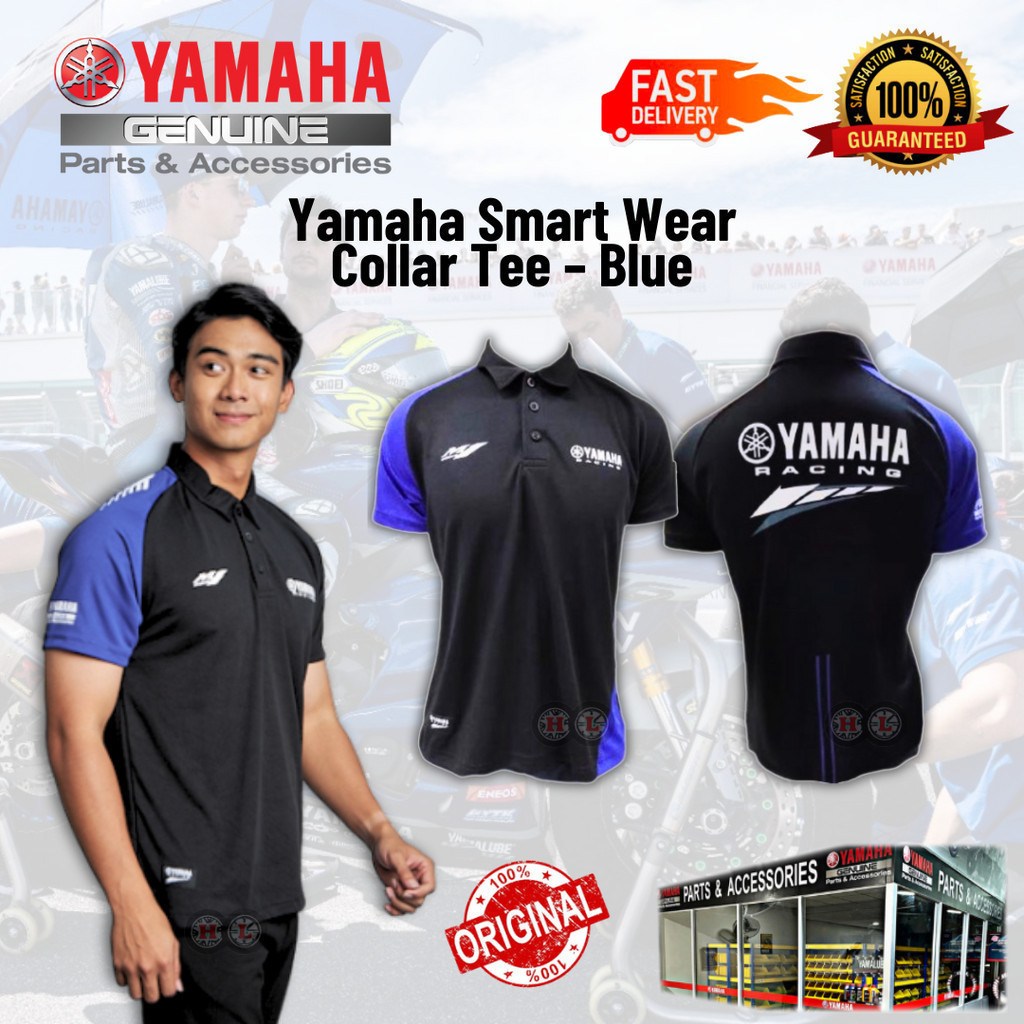 YAMAHA SMART WEAR COLLAR TEE T-SHIRT MOTOGP 2024 COLLAR SERIES ( Baju ...