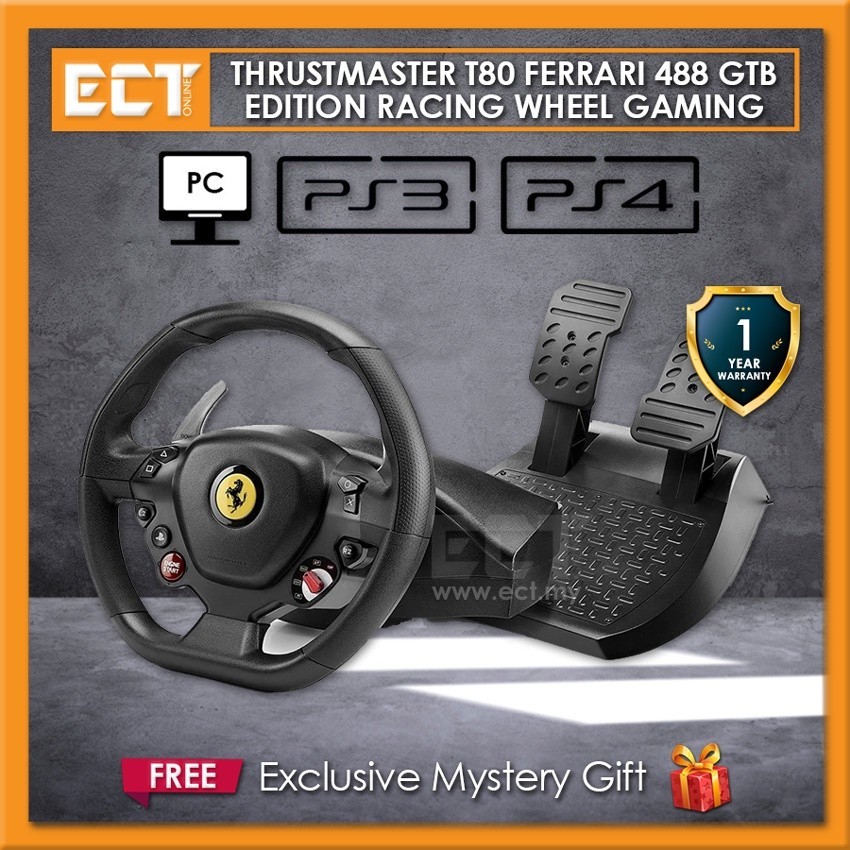 Thrustmaster t80 ferrari 488 gtb edition on sale racing wheel ps4