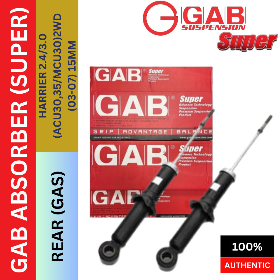Original GAB Super Absorber - 61262/63 REAR SET GAS - HARRIER 2.4/3.0 ...