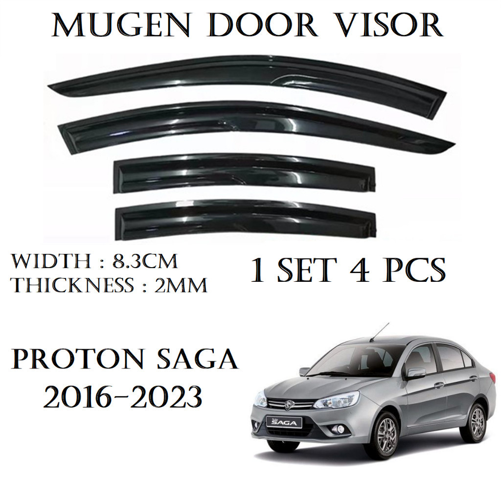 Happy Proton Saga 2016-2023 MUGEN / 5 Inch & 3 Inch Door Visor【1set 4 ...