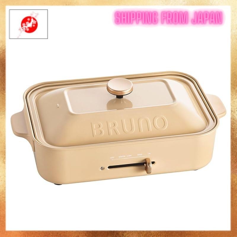 [From JAPAN][100V specification]BRUNO Compact hot plate, 2 types of plates (takoyaki, flat